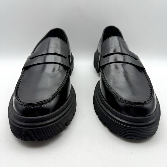 Steve Madden Mens Zeb Penny Loafer US 9.5 M Black Leather NWOB - Picture 6 of 13